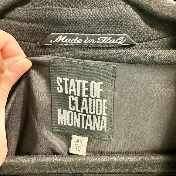 Vintage STATE OF CLAUDE MONTANA Black Blazer - Picture 7 of 7